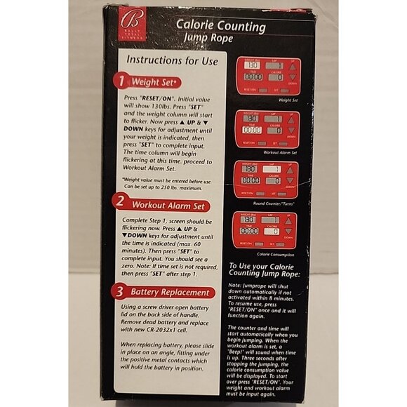 new BALLY Calorie Counting Workout Alarm Digital Jump Rope Health Fitness gym - Picture 2 of 3
